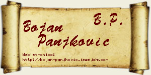 Bojan Panjković vizit kartica